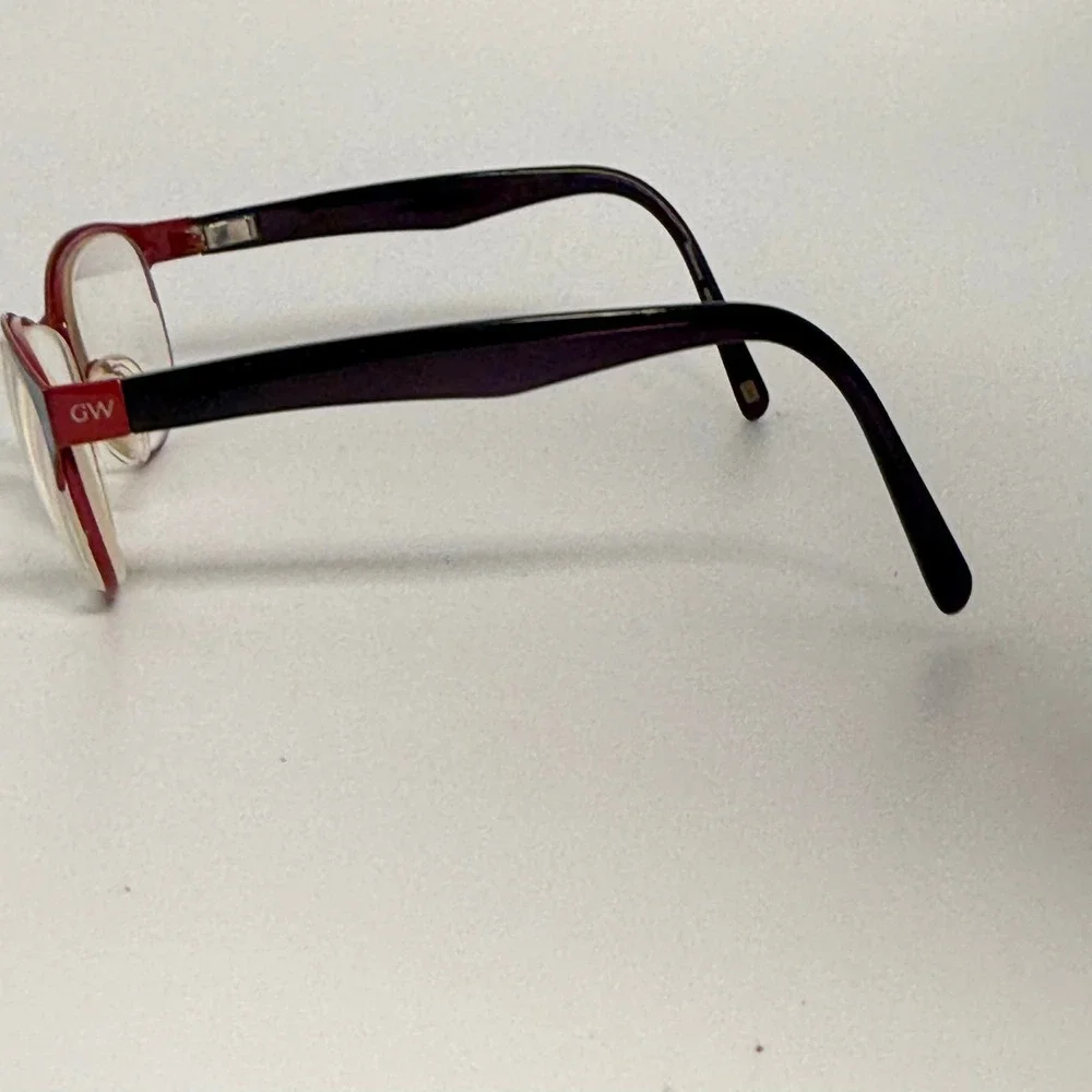 Gok Wan 59 Purple Marble Red Cat Eye Eyeglass Frames 53-17-135 GW 25381924